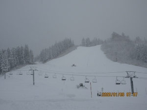 １月６日　８：００　雪
今朝のサザンクロスコース